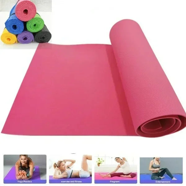 4MM Thick 173cmX61cm Yoga Mats Non-slip Exercise Mat Fitness Tasteless Pilates Workout Gym Mats