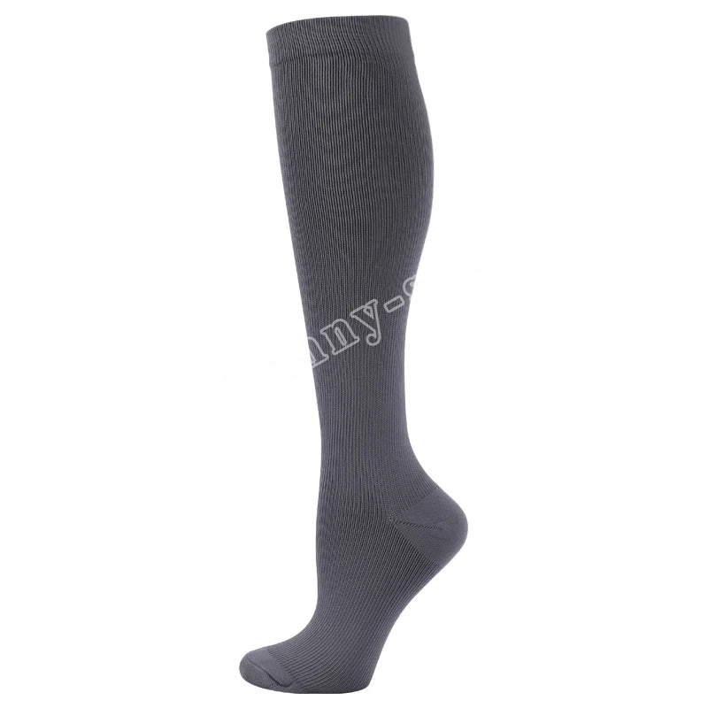 Unisex Compression Sports Socks for Hiking, Running & Training - High-Performance Elastic Support