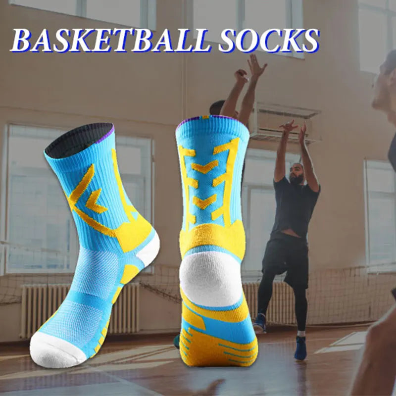 Knee-High Compression Socks for Basketball and Cycling Enthusiasts