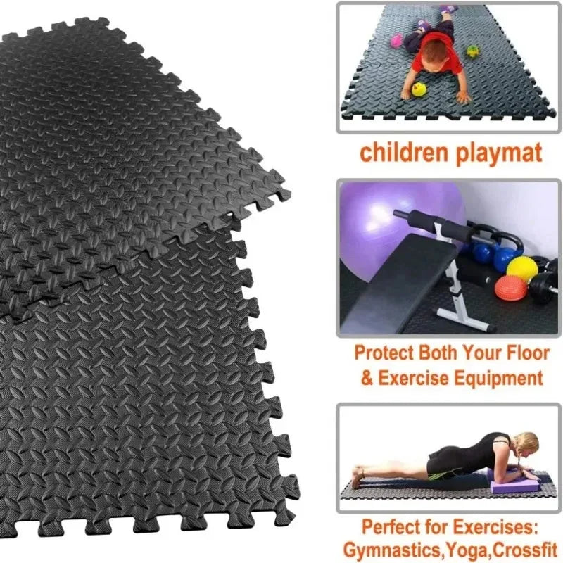 Floor Mats Yoga Fitness Non-Slip Splicing Rugs Thicken Shock Room Workout