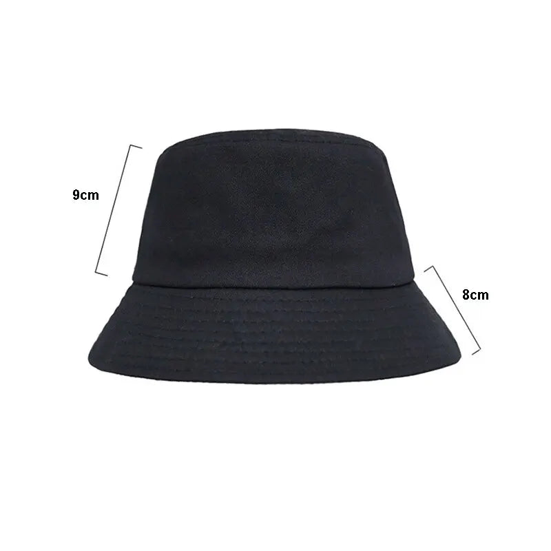 Summer Bucket Hat for Women Big Wide Brim Outdoor Soft Cotton Solid Colour Sun Hats