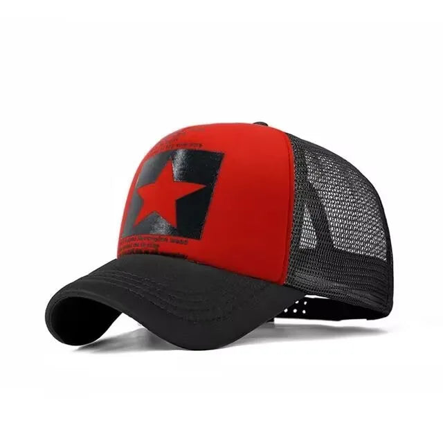 Trendy Mesh Snapback Baseball Cap for All Seasons - Unisex Hip Hop Style