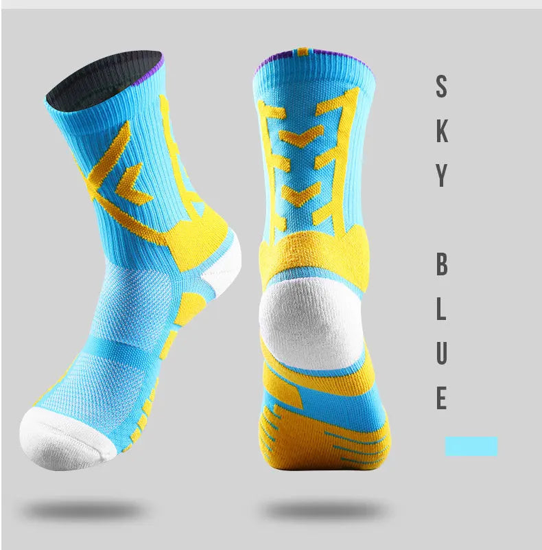 Knee-High Compression Socks for Basketball and Cycling Enthusiasts