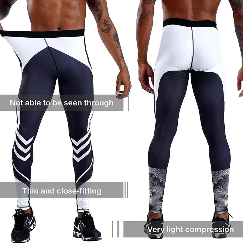 Men's Running Leggings Sportswear Quick Dry Gym Fitness Tights Workout Training