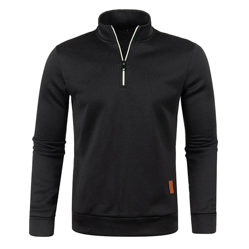 Sweatshirts Zipper Pullover for Male Hoody Outdoor Sweatshirt Autumn Solid Colour T