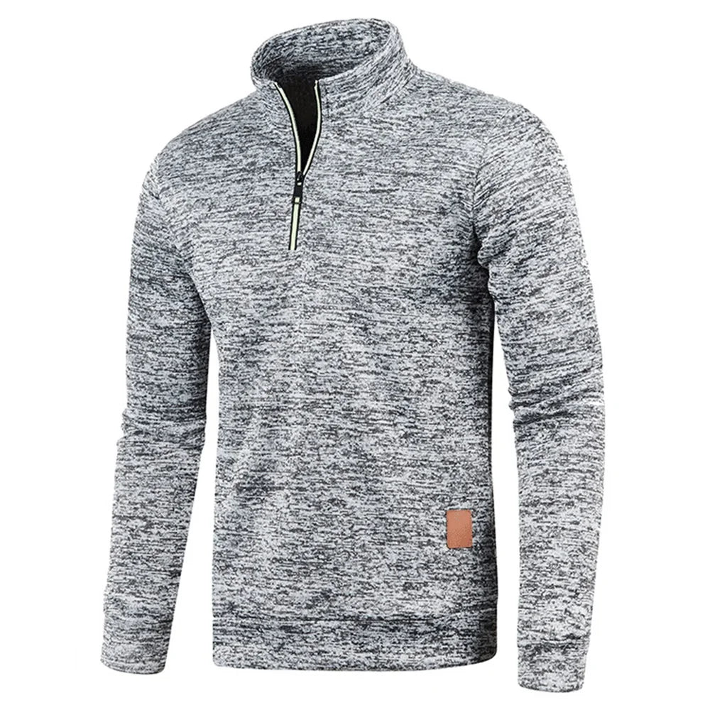 Sweatshirts Zipper Pullover for Male Hoody Outdoor Sweatshirt Autumn Solid Colour T