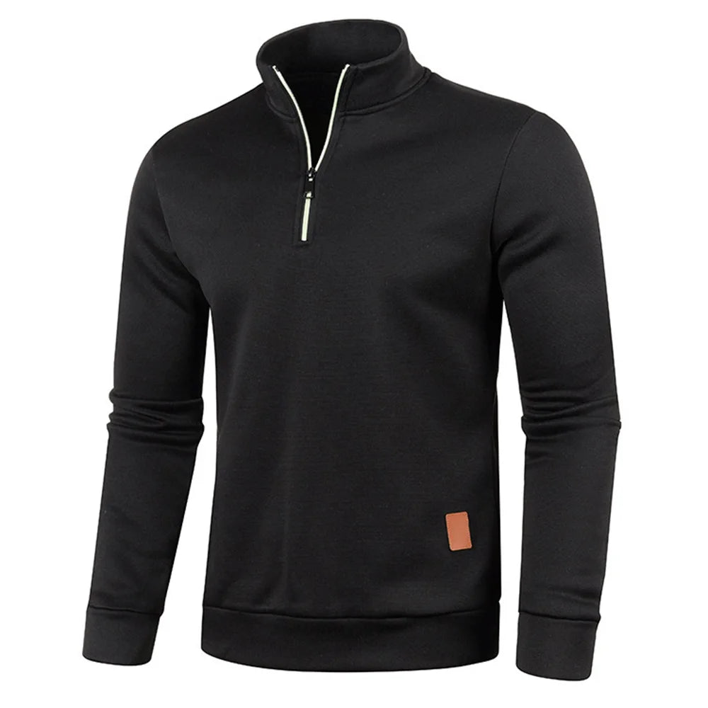 Sweatshirts Zipper Pullover for Male Hoody Outdoor Sweatshirt Autumn Solid Colour T