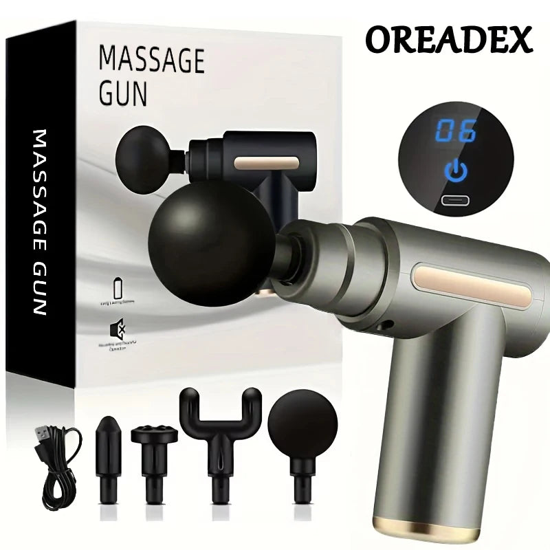 Mini Portable Fascia Massage Gun Electric Percussion Pistol Massager Body