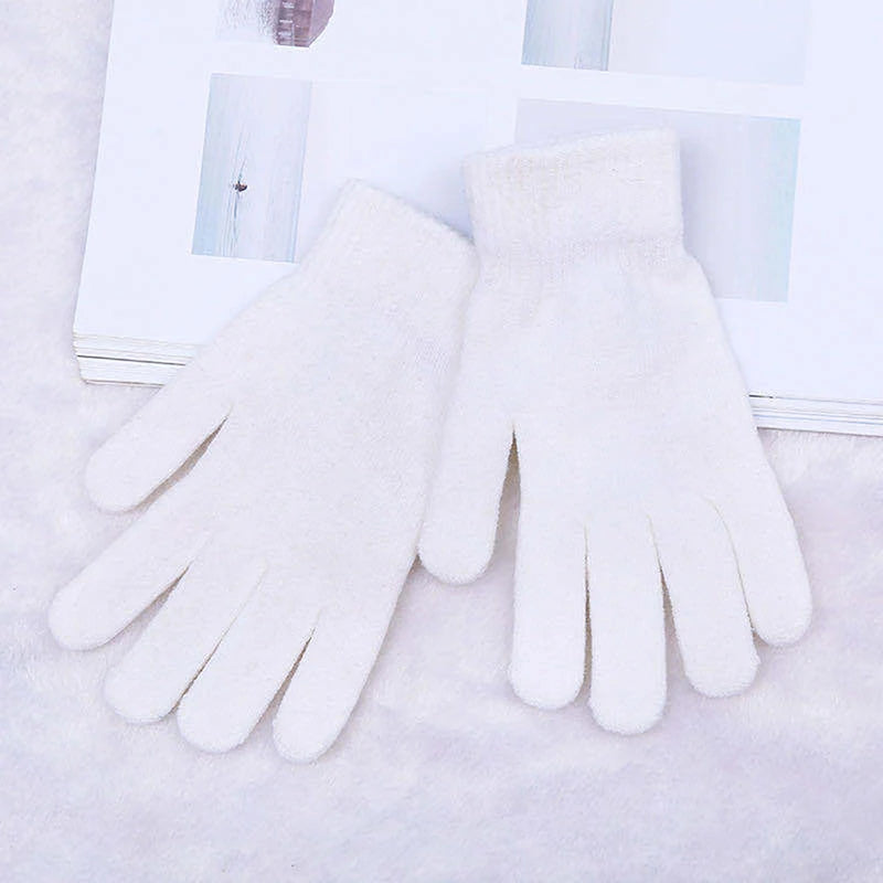 Gloves Autumn Hand Warmer Winter Thicken Lining Full Fingered Skiing Short Wrist Gloves Warm