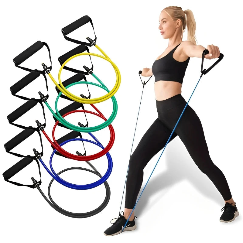 Resistance Bands With Handles Exercise Workout For Men Women Strength Training Equipment