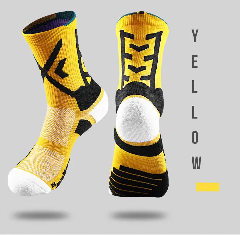 Knee-High Compression Socks for Basketball and Cycling Enthusiasts