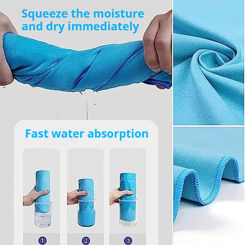 Sport Towel Microfiber Fast Dry Travel Fitness Gym Yoga Swimming Lightweight