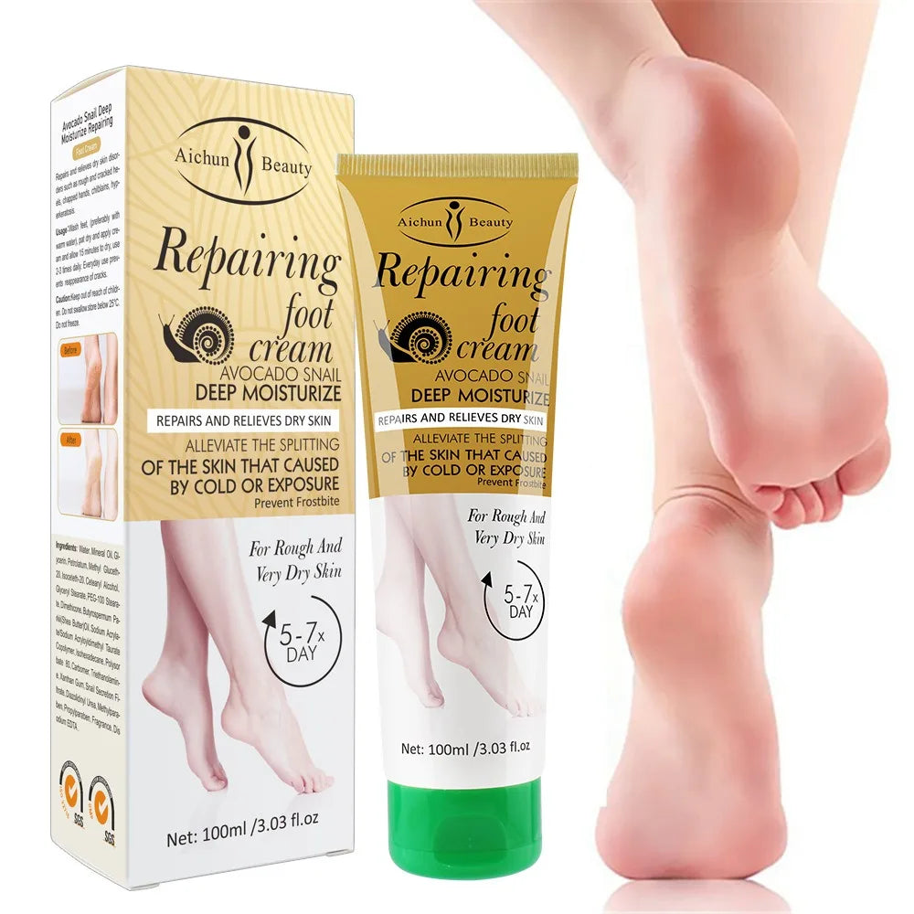 Foot Cream Snail Mucus Extract Anti-chafing Remove Dead Skin Moisturizing Anti-crack Whitening Smooth Skin Foot Skincare